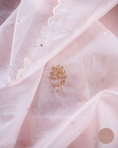 Afreen Jamia Organza Odhani (Light Pink)