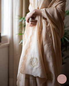 Afreen Faiza Chanderi Silk Odhani (Beige)