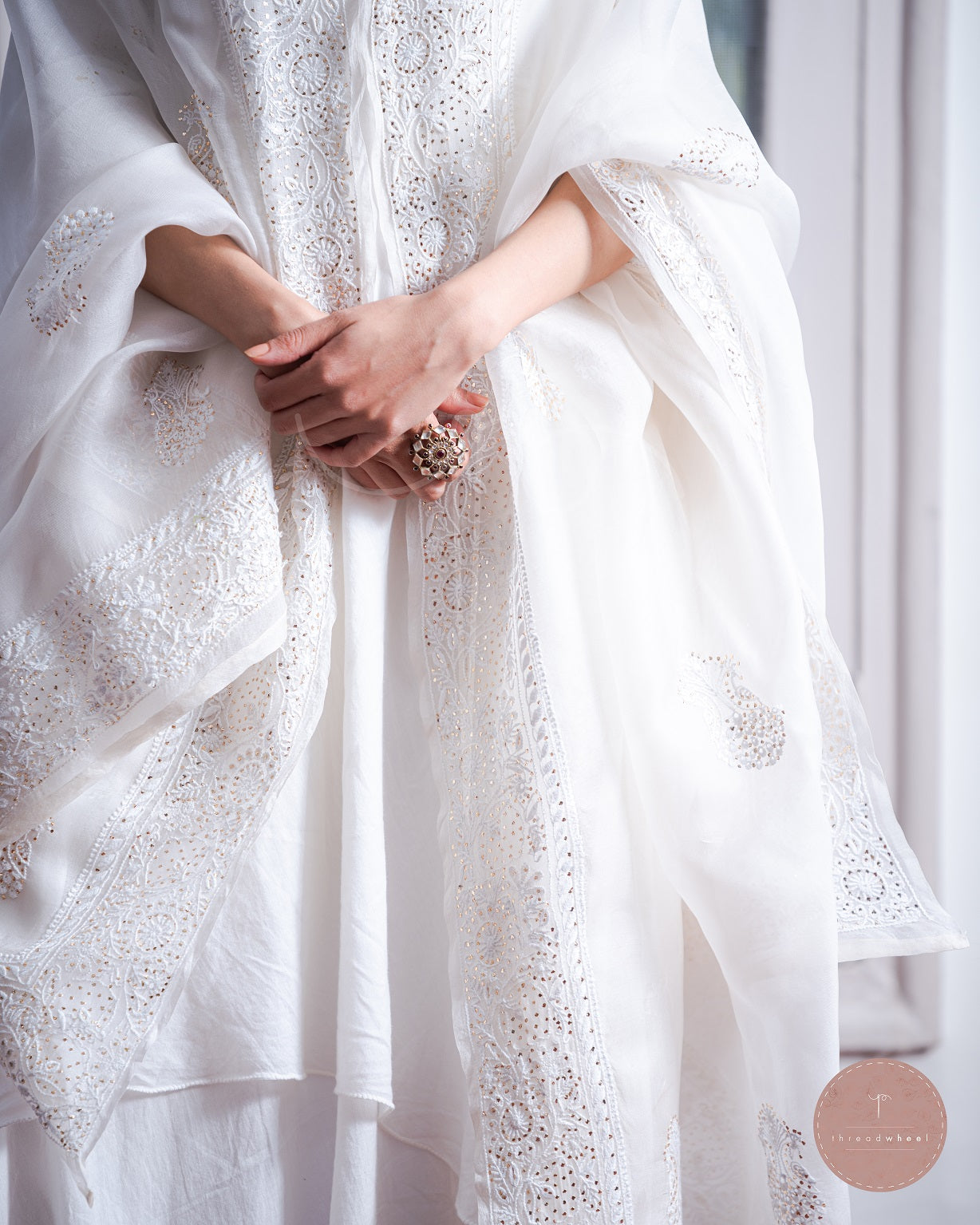 Afreen Mirza Chikan Mukaish Odhani